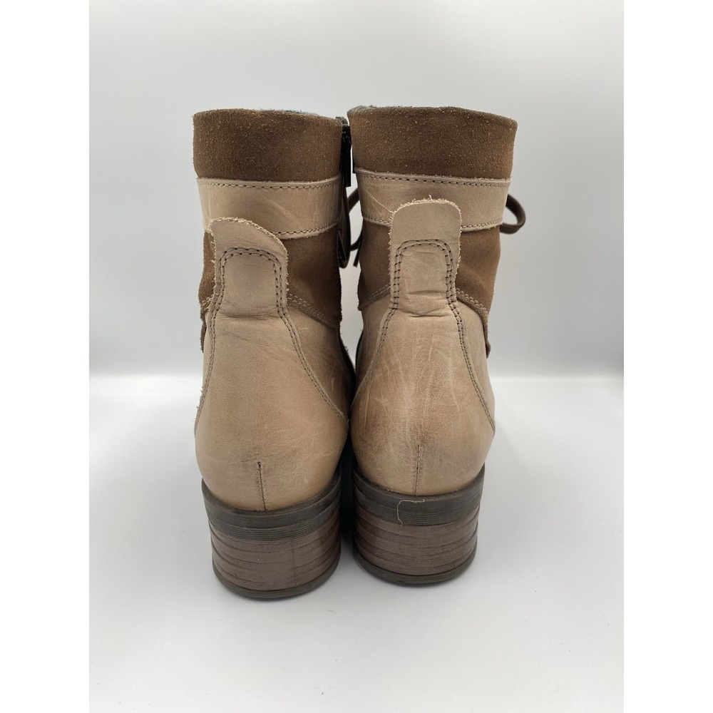 Women's DROMEDARIS "KARA" Leather Combat Booties BOOTS sz 41 (10- 10.5) - Picture 2 of 6